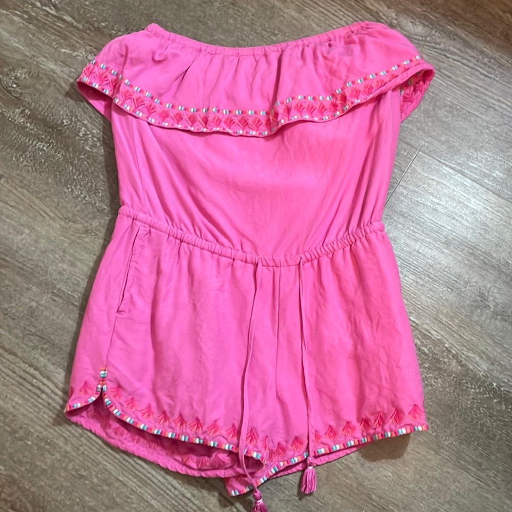 Vineyard Vines Romper. Strapless. Xs. Pink.